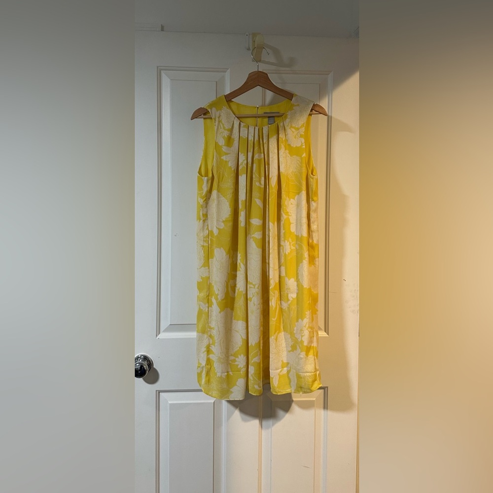H&M Yellow Dress with White Floral Design